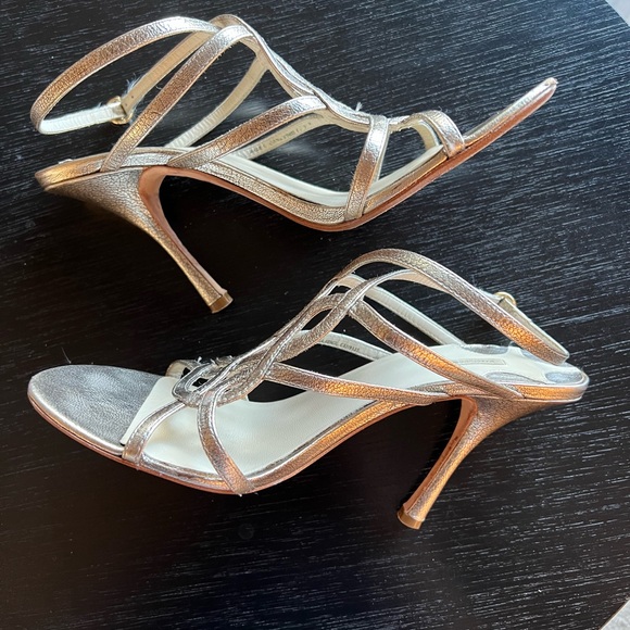 Champagne colored heels. 4” heel. By MaxStudio. - Picture 2 of 7